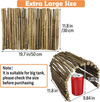 Extra Large Tortoise Hide Reptile Hideout Wood Turtle Tunnel – Essentials for Reptiles And Amphibians - XL-19.7 x 11.8 -2 PACK - image 2
