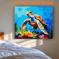 Komking paint by numbers kit for adults, colorful wolf design on 16x20 inch canvas - view 20