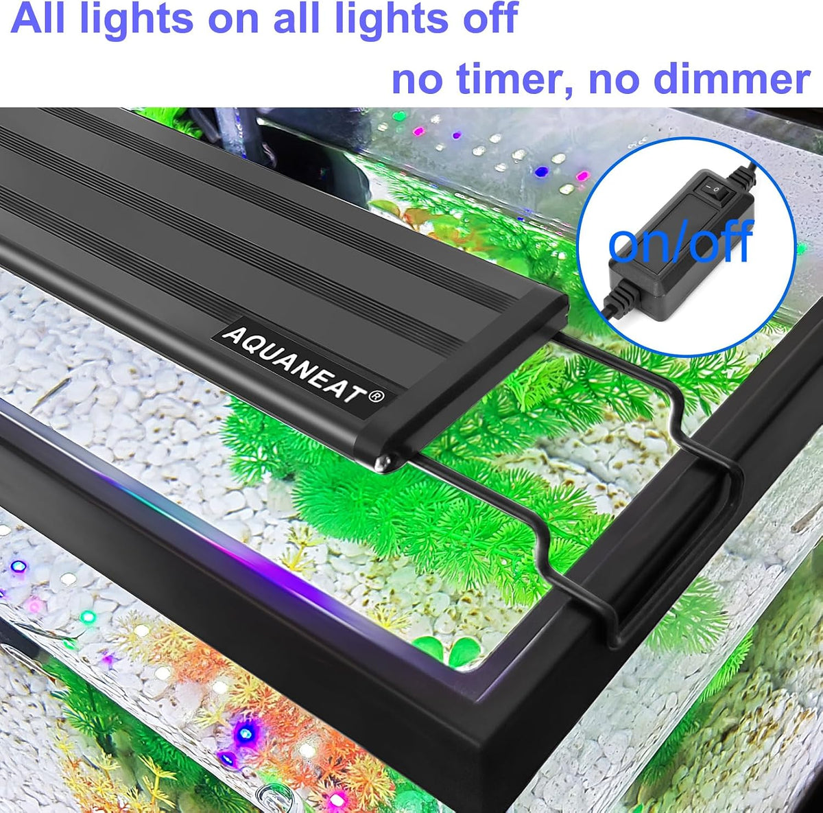 AQUANEAT LED Aquarium Light Full Spectrum for 18 Inch to 24 Inch Fish - 18"-24" - image 4