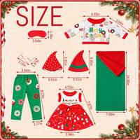 Kajaia 8 Pcs 18 Inch Doll Swimsuits Clothes and Accessories – Fun for Kids & Family - Red Green / Donut - image 3