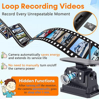 Wireless Backup Camera for RV Install-Free 7-Inch: Magnetic HD 1080P Recording Solar Rear View Camera No-Delay Signal with Touch Button Monitor System Y08