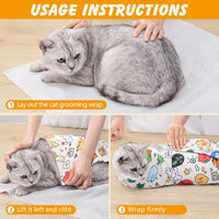 27.6 in Self-Adhesive Cat Grooming Wrap for Nail Clipping – Essentials for Cats - White / 31.5 inch - image 4