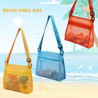 MUYIZI Mesh Beach Bag for Shells Collecting 3 Pack - multicolored - image 4