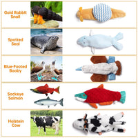 Nocciola Dog Squeaky Toys - 5 pcs Crinkle Plush Dog Toy - image 3