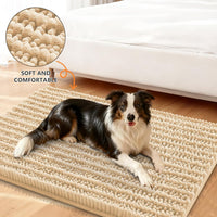 Smiry Dog Door Mat for Muddy Paws 30x20 - Layered Pattern / Layered-Beige / 71"X46" - image 2