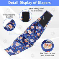 5 Pack Dog Diapers Male, High Absorbing Dog Wraps - Small / Space - image 3