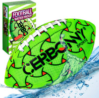 CERBONNY waterproof football for kids ages 3-12, all-weather youth training ball