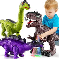 TEMI Walking Dinosaur Toys for Kids 3-5，3 Pack Electrical Dinosaurs - image 2