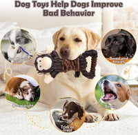 Letsmeet Plush Dog Toy with Crinkle Paper - Monkey - image 3
