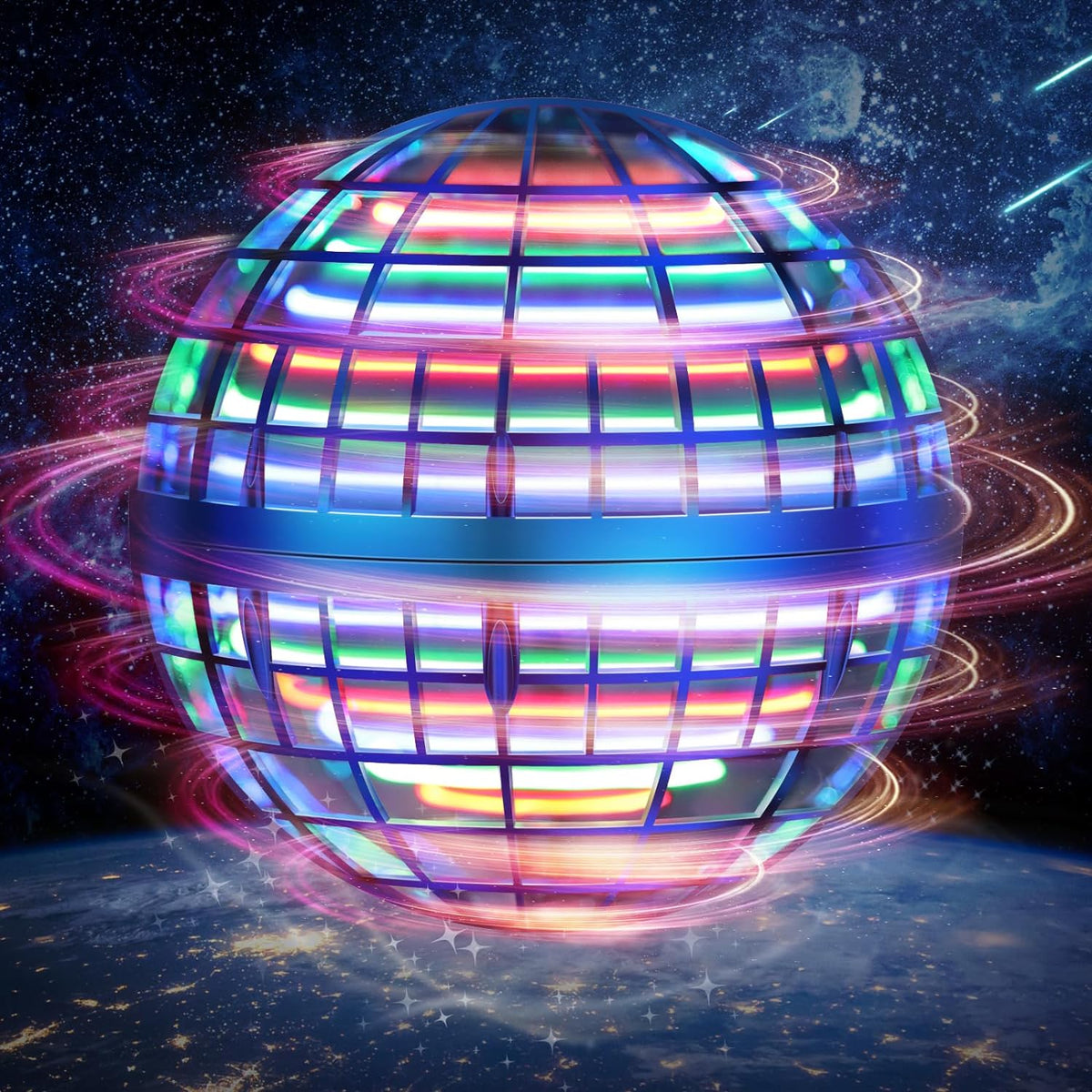 LEMATRIX Flying Orb Ball Toy - Blue