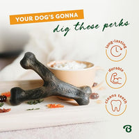 Benebone Pumpkin Spice Wishbone – Limited Edition Flavor, Durable Dog Chew Toy for Aggressive Chewers, Made in USA, Large