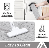 COSY HOMEER Edging Stair Treads Non-Slip Corner Indoor Stair Runners for Wooden Steps,Landing Slip Resistant Stair Rugs Mat for Kids and Dogs,100% Polyester TPE Backing,Grey,30x30 inch