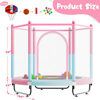VGMiu 60" Trampoline for Kids - Pink/Blue / 5FT - image 2