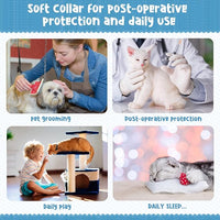 Sadnyy Cat Cone Collar Soft Adjustable Waterproof Protection to Stop Licking After Surgery Starry Sky Blue Comfortable Lightweight Collar for Pet Animal Kitten Dogs Rabbits Not Block Vision(Small)