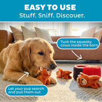 Outward Hound Hide-A-Birthday-Cake Plush Squeaky Dog Toy - Highland Cows - image 4