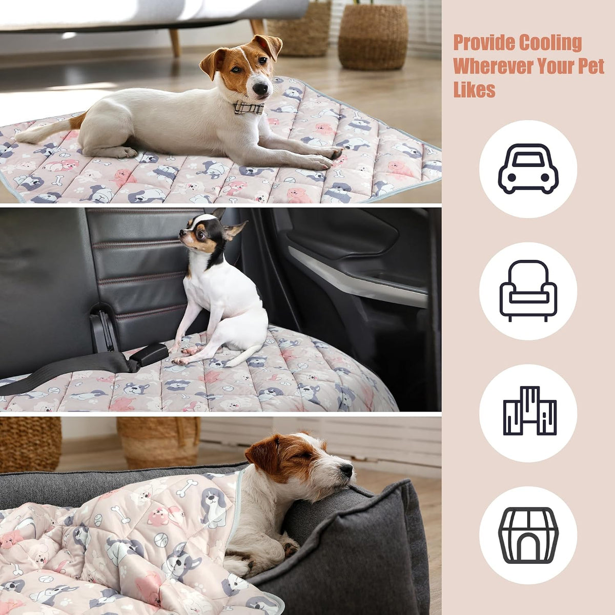 Leekalos Dog Cooling Mat, Summer Pet Cooling Pad for Cats & Dogs - Small(22"x28") / Puppy - image 4