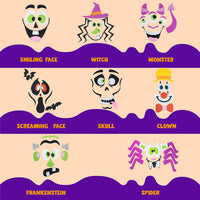 JOYIN Halloween pumpkin decorating stickers, 16 foam face kits including witch, bat and ghost - view 6