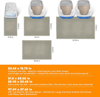 Cat Litter Mat 24"x16", Double Layer EVA litterbox Mat Beige - Beige / Honeycomb-35 x 24 Inches - image 2