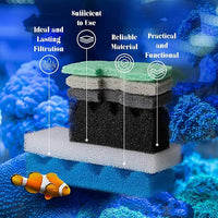 32 Pcs Aquarium Replacement Maintenance Kit Compatible with Fluval 206/207 Filter Media Including Biological Sponge, Ammonia/Phosphate/Nitrite Remover Pad, Aquarium Towel, Grease