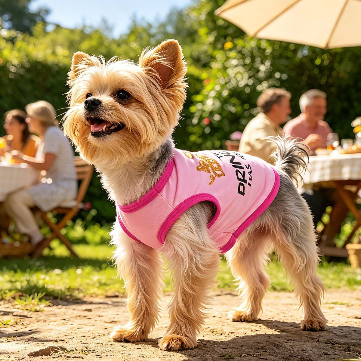 4 Pieces Chihuahua Clothes Cute Dog Clothes for Small Dogs Girl Puppy - XX-Small / Purple,Rose,Pink,Light Pink - image 2