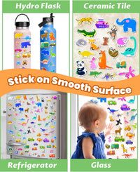 Walenced Reusable Sticker Book, Stickers for Kids - Animal+Dinosaur+Vehicle - image 4