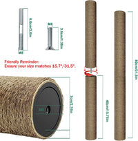 Cat Scratching Post Replacement Pole - M8*2poles / 40 cm / 15.71 in Brown - image 2