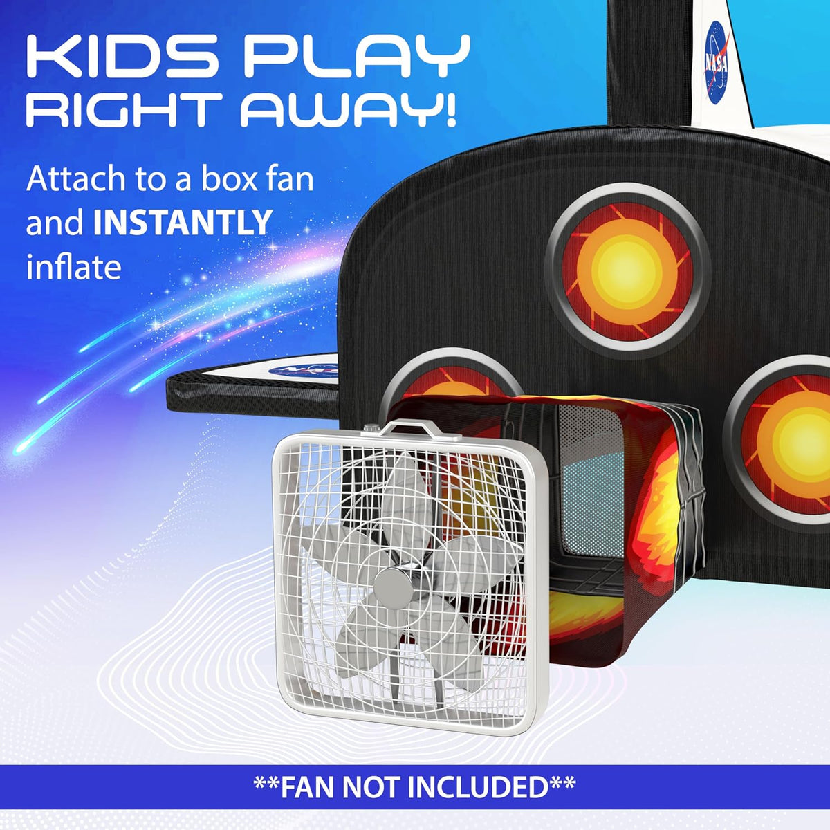 W&O Space Explorer Inflatable Fort with Lights & Sound - Space Shuttle - image 2