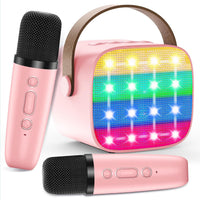 Karaoke Machine with 2 Microphones for Kids - Pink