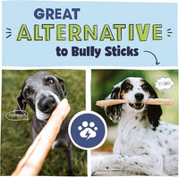 Pawstruck Natural Large 12" Beef Collagen Sticks for Dogs – Long-Lasting Rawhide Alternative, High Protein Treats with Chondroitin & Glucosamine – 5 Pack