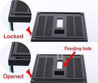 crapelles Black Small Vertical Insect GlassTerrarium, 7.8x7.8x10.8'' Reptile Tank, for Tarantula Larvae Caterpillar Frog Snail Spider Hermit Crab Habitat Container House Cricket Breeding Box
