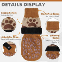 KOOLTAIL Dog Socks for Hot/Cold Pavement to Prevent Licking Paws Scratching,Anti Slip Pet Boots&Paw Protector for Hardwood Floors,Traction Control Grip Booties for Small Medium Large Senior Dogs S