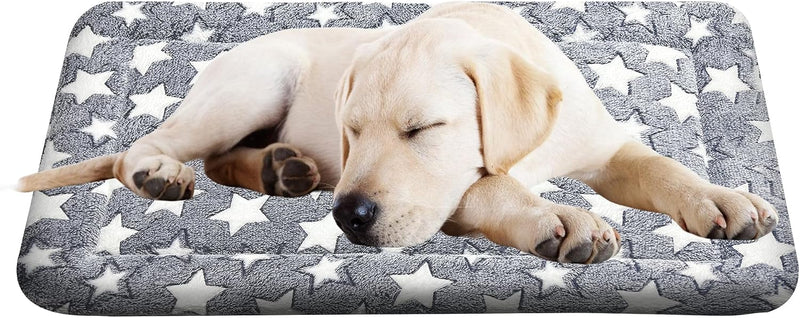 Dog Crate Pad Washable Cat Dog Pet Bed for Crate kennel Large Mat - M(29.0"L x 19.0"W x 1.4"Th) / Grey