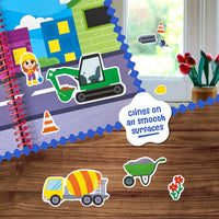 Stick4Ever Jelly Sticker Book, for Kids, Waterproof - Construction - image 3