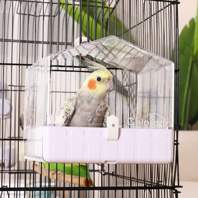 Colorday Hanging Bird Bath for Cage, Pet Parrot Bath