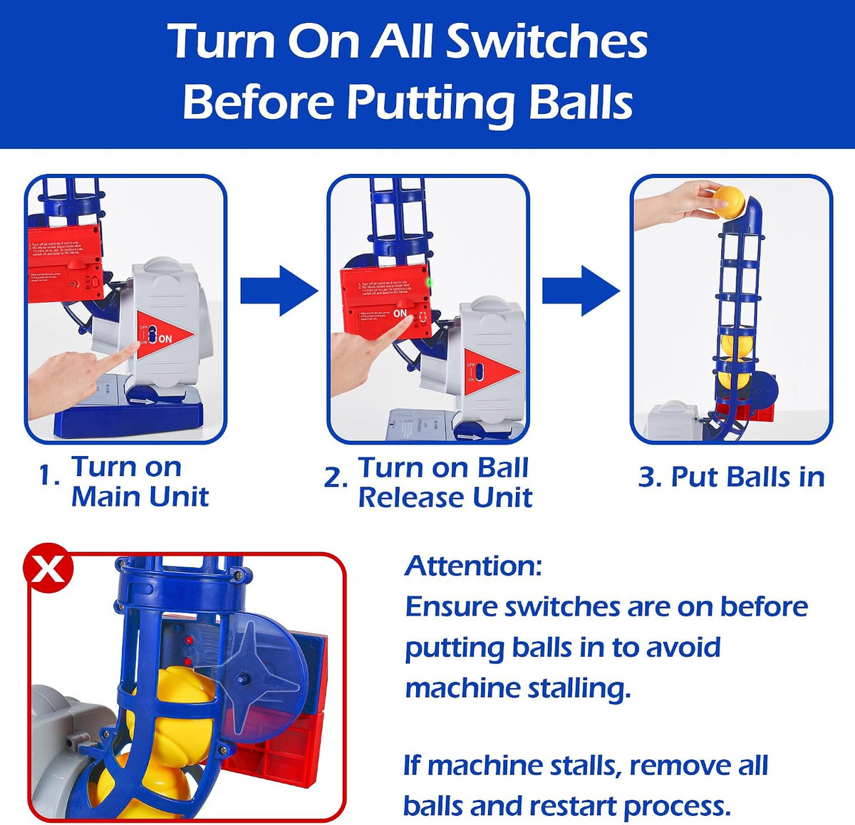 iPlay, iLearn Kids Pitching Machine Toys - Blue - image 4