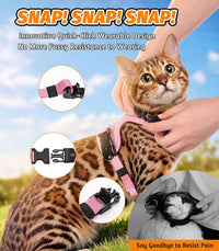 Cat Harness and Leash for Walking - Pink / S (7-12lb) - image 4