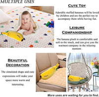 zhidiloveyou Banana Plush Pillow Stuffed Banana Plush Cute Fruit Toy - 19.6 INCH - image 3