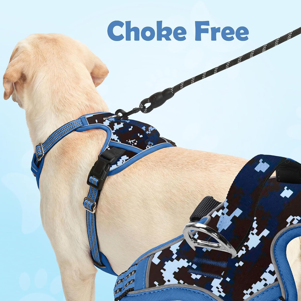 Funfox Dog Harness Medium Sized Dog - Mosaic Blue / Small - image 4