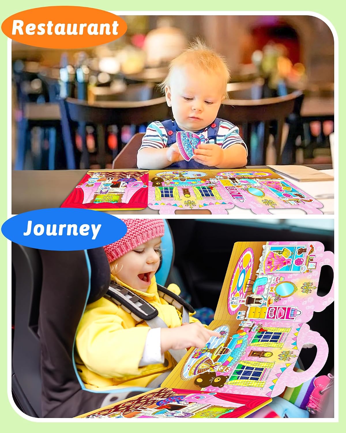 Benresive Reusable Sticker Book, Travel Stickers for Kids - Dress Up - image 3