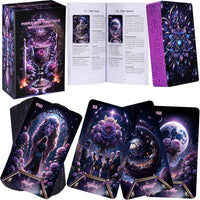 Tarot Cards Deck for Beginners with Guide Book Pretty Unique 400GSM - Purple