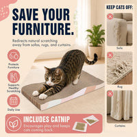 SIDAZON Cat Scratching Board cat Scratcher Cat Scratch Pad Cardboard - 5-Pack - image 4