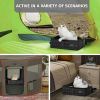 PETSFIT Portable Litter Box - Leak-Proof, Travel Litter Box with Lid, Collapsible Litter Boxes Perfect for Hotel/Lawn/Car Travel