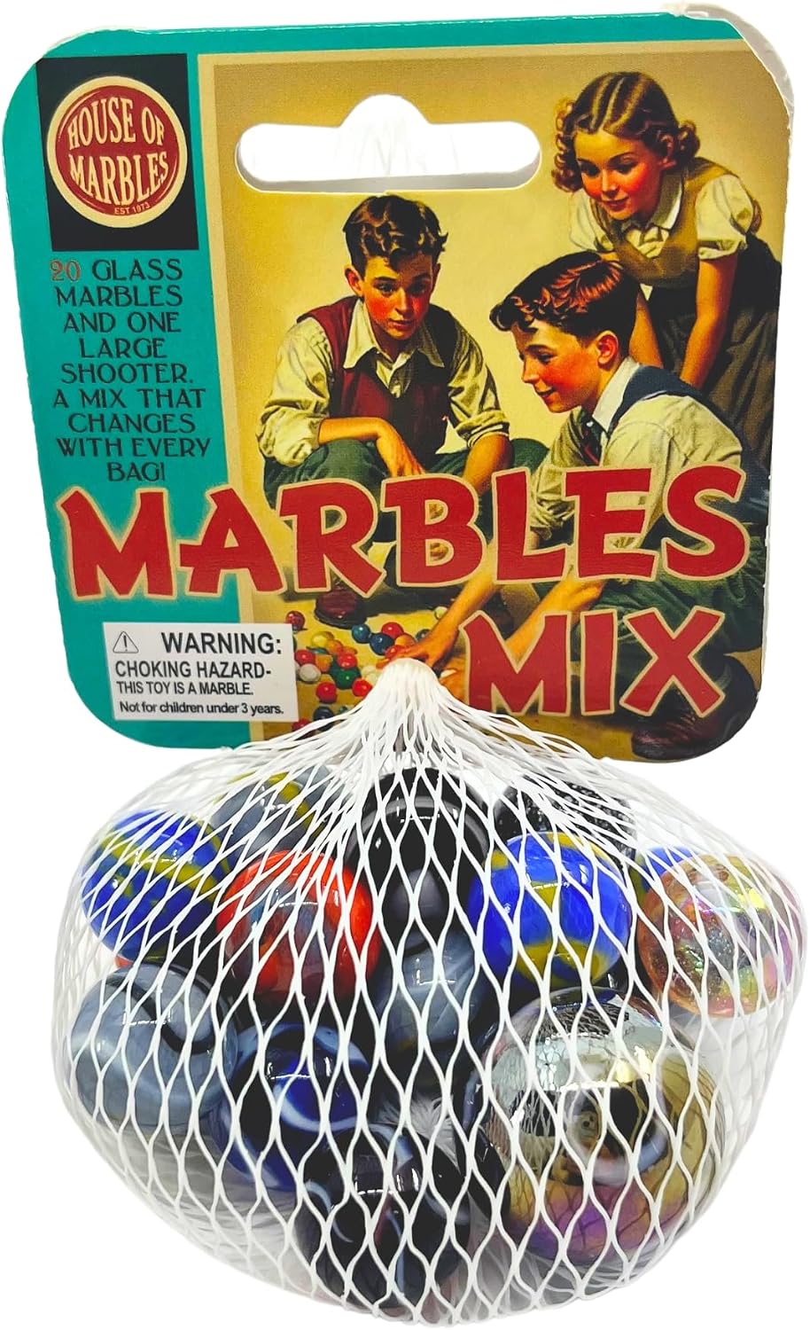 House of Marbles Solar System Net Bag of Marbles - Colorful Mix Net Bag of Marbles - image 2