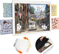 Playboda 1500 Pieces Rotating Plastic Puzzle Board with Drawers - Multicolor Drawers