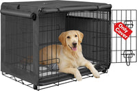 Dog Crate Cover, Kennel Covers Fit for 30 Inch Dogs Crate - Black (with left window) / 30 Inch