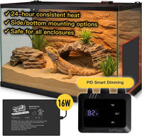Reptile Heat Pad, 6" X 8" 8W, Heating Pad for Reptile Tank - Heat Pad (16W) & Thermostat - image 3