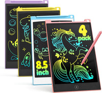 TECJOE 4 Pack LCD Writing Tablet for Kids - Blue & Pink & Yellow & Purple