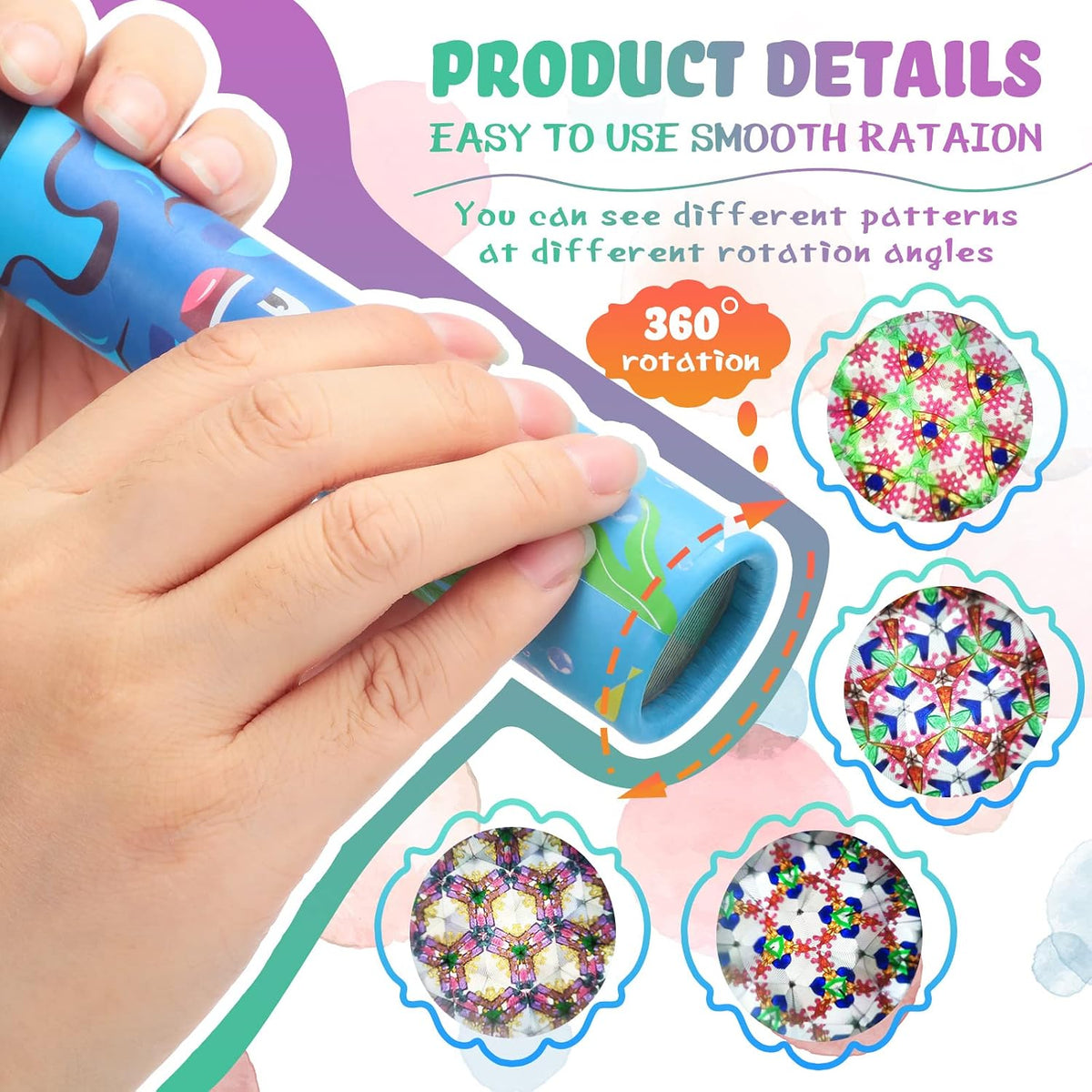 Yunsailing mini vintage style kaleidoscopes, 30 pack of cardboard party favors - view 5