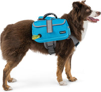PetAmi Dog Backpack for Medium Large Dogs, Hiking Saddle Bag - Medium / Blue
