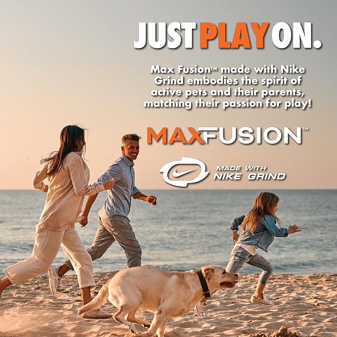 Max Fusion with Nike Grind, Arlee Meteor Dog Toy, Chew Toy for Play, Fetch, Tug, M